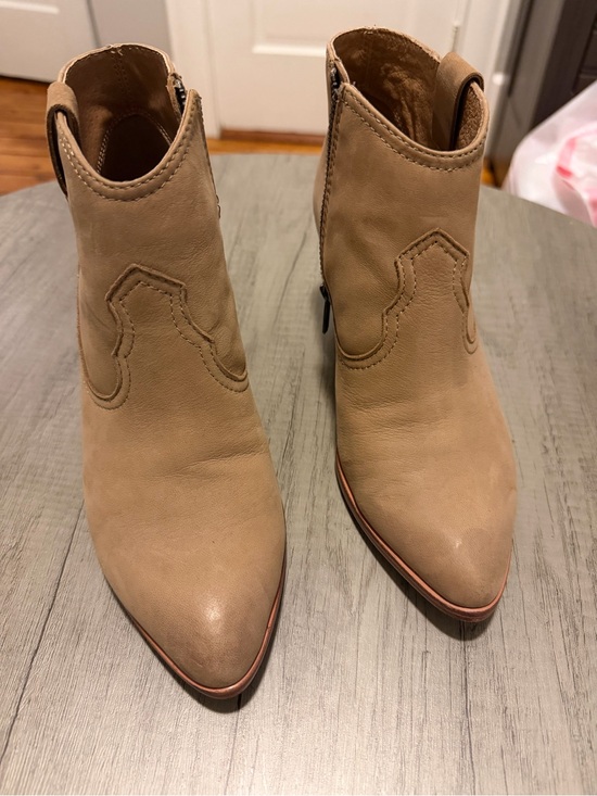 Frye Shoes - Frye Women’s Taupe Pointed Toe Western Ankle Booties